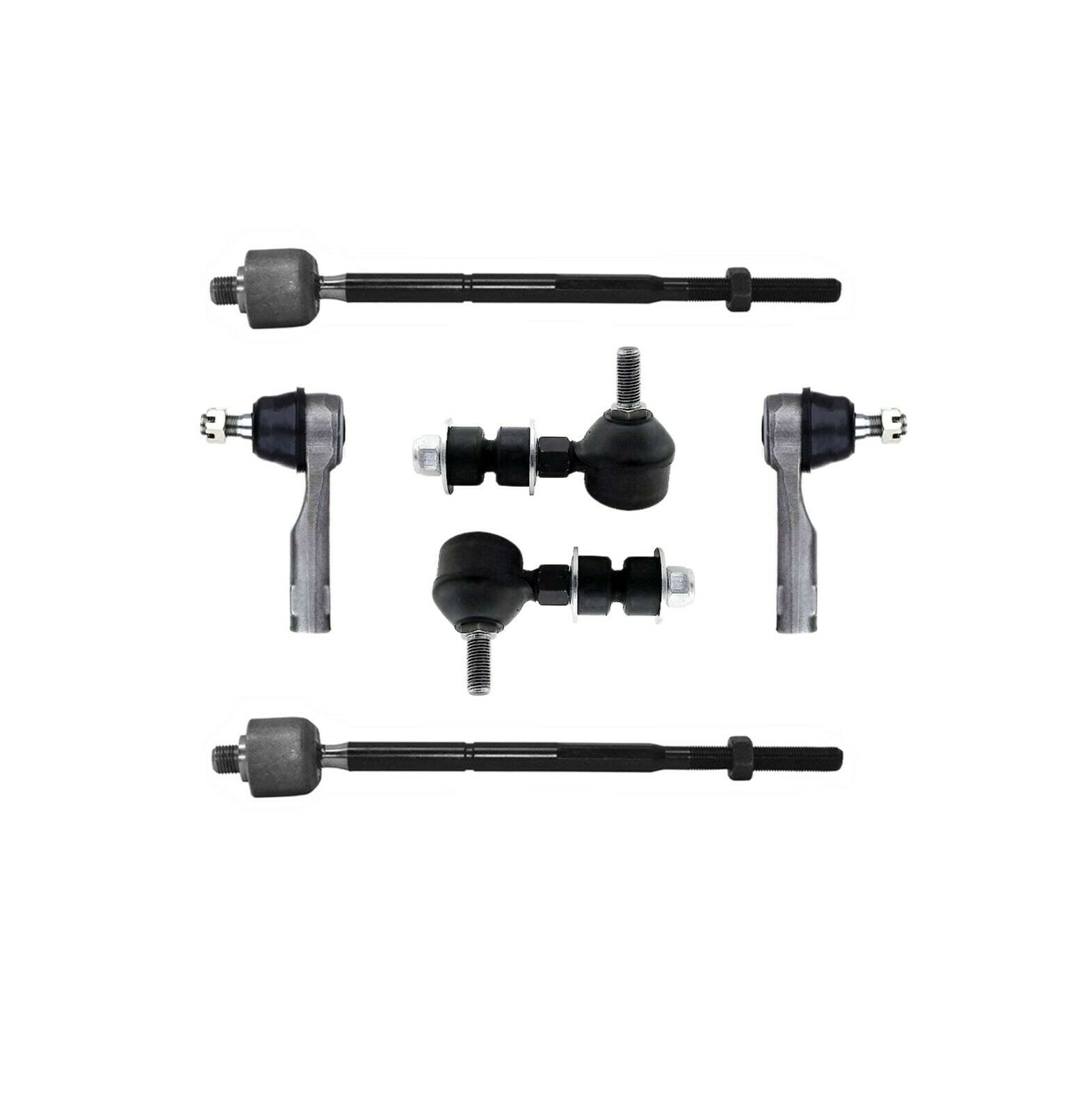 6 Pc Front Sway Bar Link Outer Inner Tie Rod Ends Suspension Kit Fits select: 1995-2006 NISSAN SENTRA, 1995-1998 NISSAN 200SX