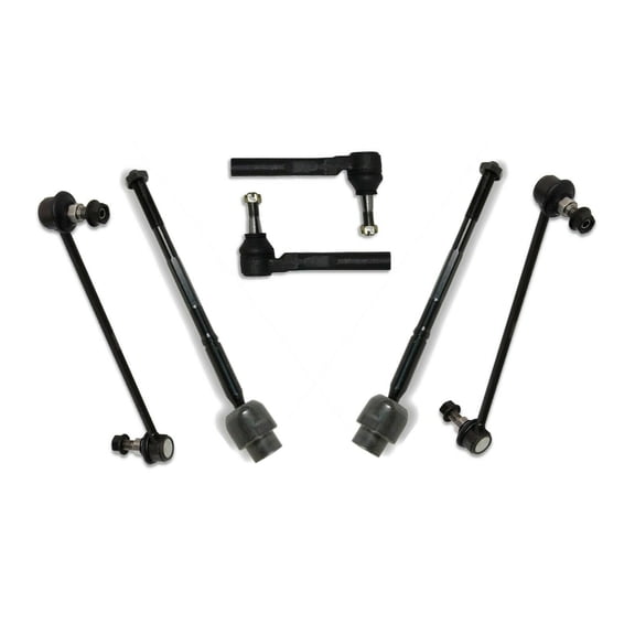 6 Pc Front Tie Rod Ends Outer Inner Sway Bar Link 11.8 Inch Center to Center Suspension Kit Fits select: 2004-2012 CHEVROLET MALIBU, 2005-2010 PONTIAC G6