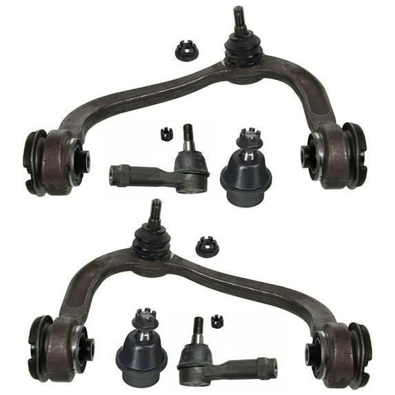 6 Pc Front Upper Control Arm Tie Rod Ends & Ball Joints Steering Suspension Kit Compatible with 2WD / 4WD Models Fits select: 2004-2008 FORD F150, 2006-2008 LINCOLN MARK LT