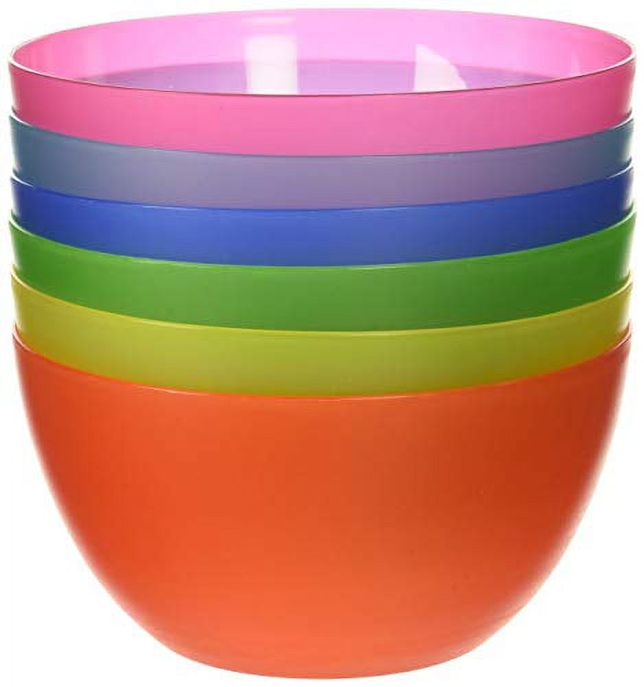 Apeo, Colourful Plastic Bowls Cereal Bowls Set, Fruit Bowls Snack