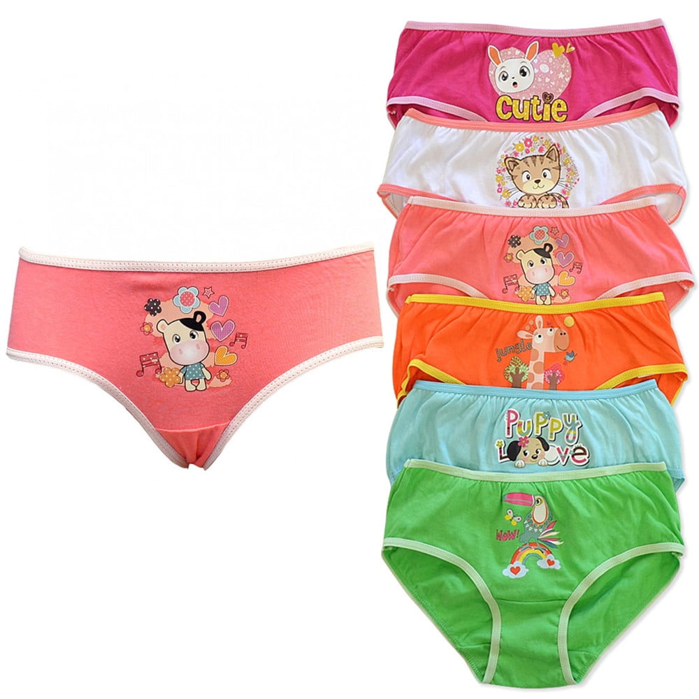 5 Pcs/lot Girls Panties Cotton Kids Beautiful Underwear Cartoon Children Briefs  Girls Breathable Triangle Underpants For Girls Color: 5-20GS007, Kid Size:  XL (For 8-10 Years)