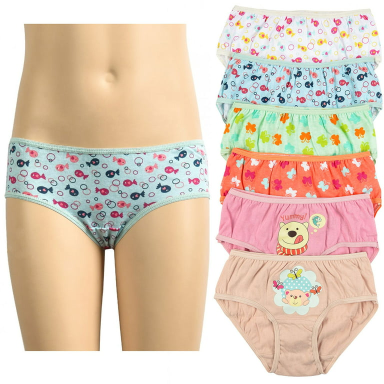 Little Girls Underwear Set of 4 Prints Soft Panties Toddler to Big Kids  Undies