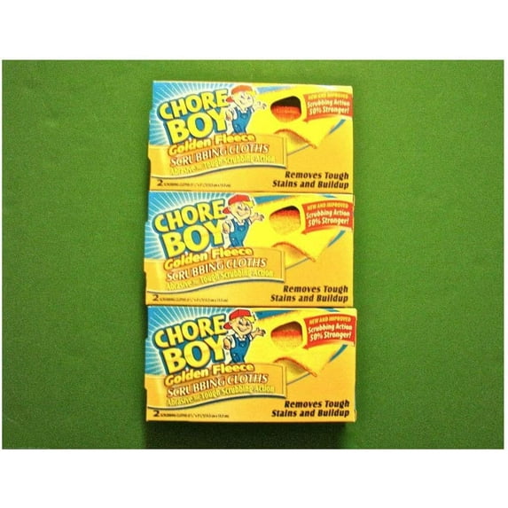 6 Pc Golden Fleece Chore Boy Scrubbing Cleaning Scouring Pads 2/Box 00217