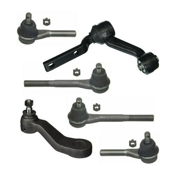6 Pc Idler Pitman Arms Inner & Outer Tie Rod Ends Kit