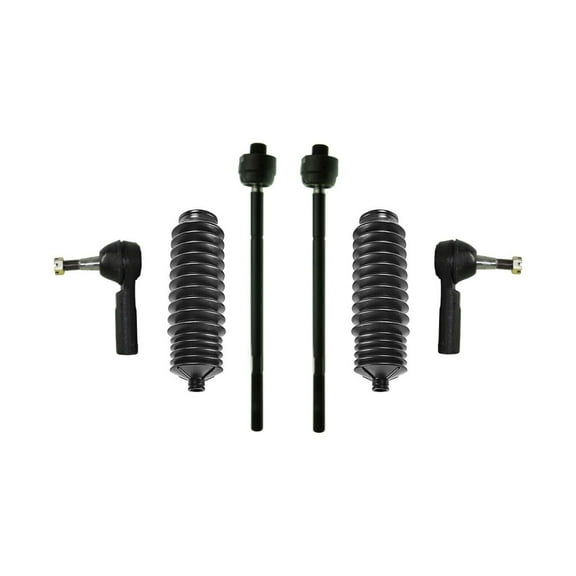 6 Pc Inner Outer Tie Rods + Rack & Pinion Bellow Boots Front Steering Kit Fits select: 2000-2005 BUICK LESABRE, 2006-2011 BUICK LUCERNE