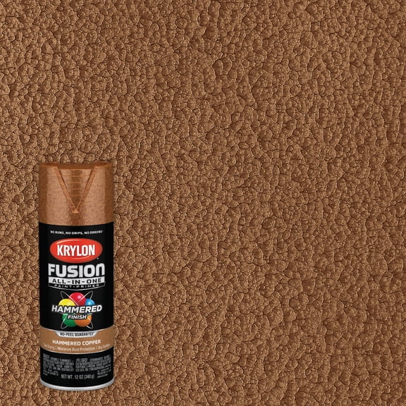 Krylon Fusion All-In-One Hammered Copper Paint + Primer Spray Paint 12 Oz. - Case of: 6
