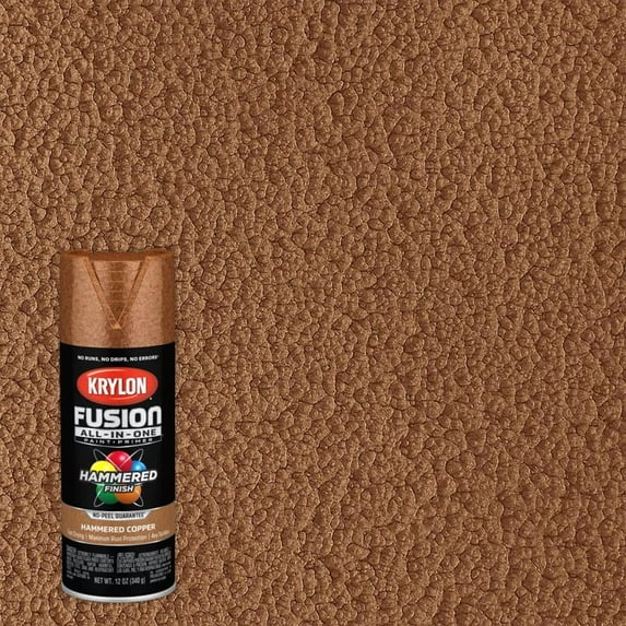 6 Pc, Krylon Fusion All-In-One Hammered Copper Paint+Primer Spray Paint 12 Oz