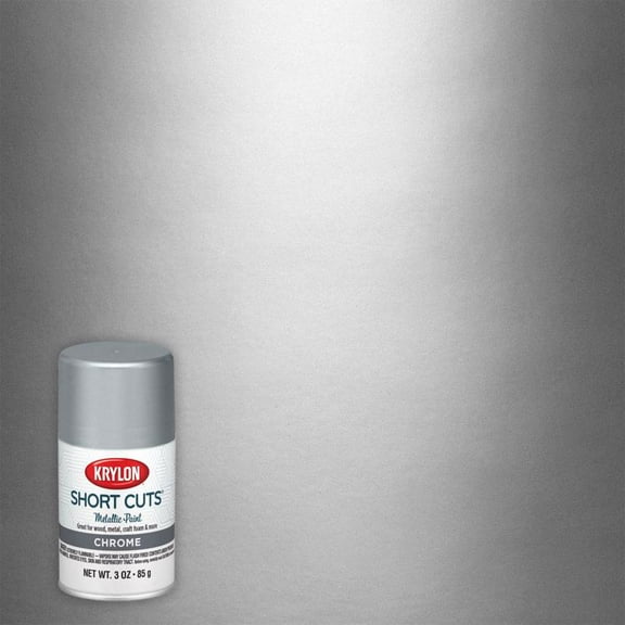 6 Pc, Krylon Short Cuts Metallic Chrome Spray Paint 3 Oz