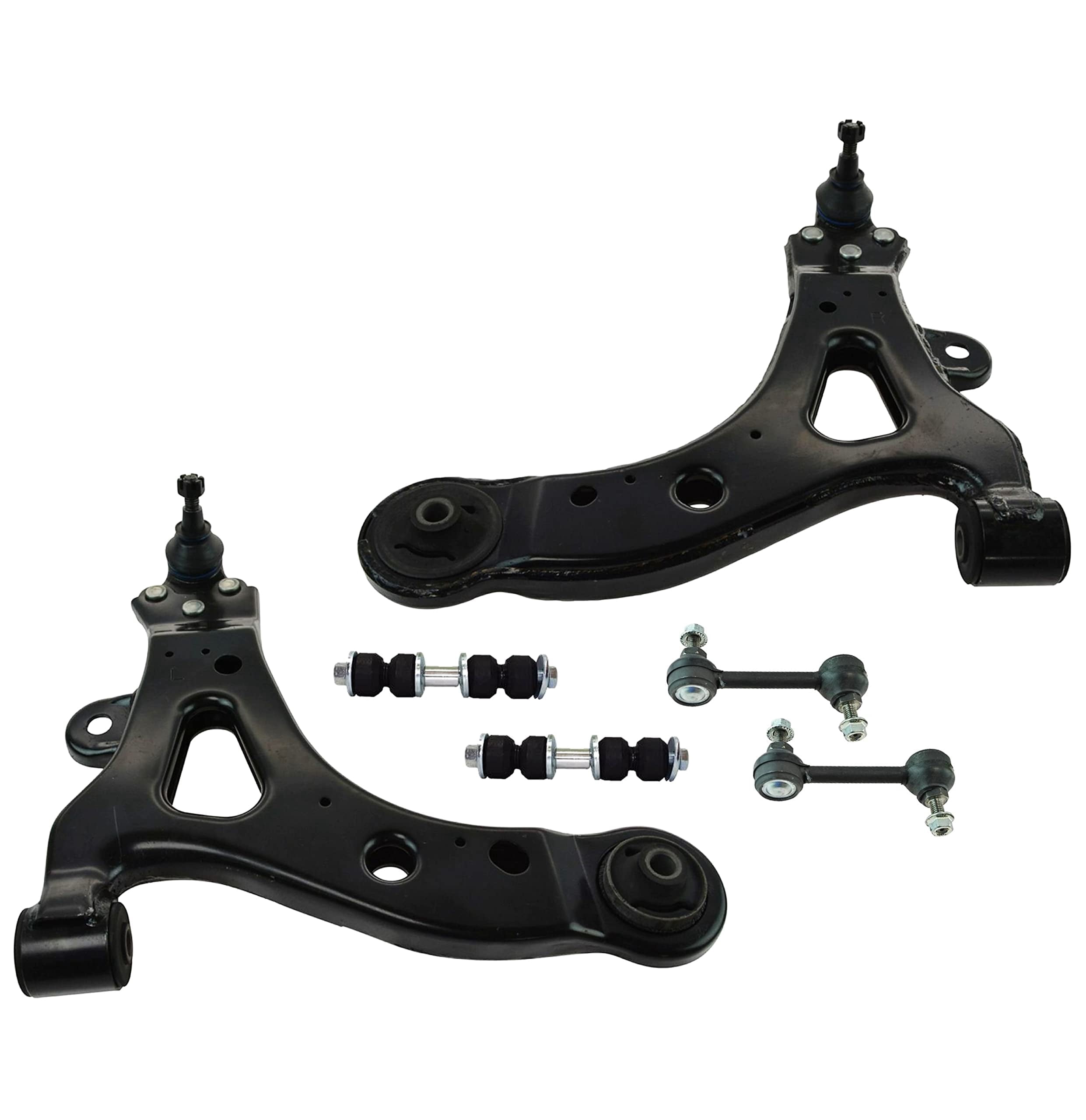 6 Pc Lower Control Arms with Ball Joints + Front & Rear Sway Bar Links ...