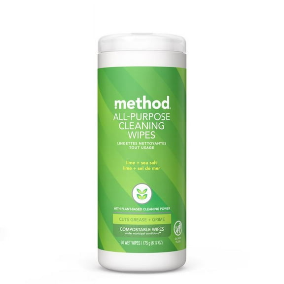 6 Pc, Method Cellulose Cleaning Wipes 6.17 Oz 1 Pk