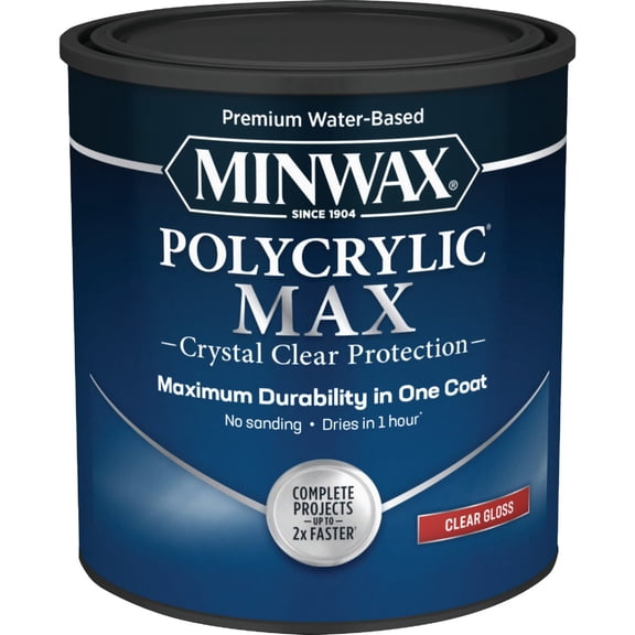 1 pc Minwax Semi-Gloss Clear Polycrylic 11.5 Oz. (Pack Of 6)