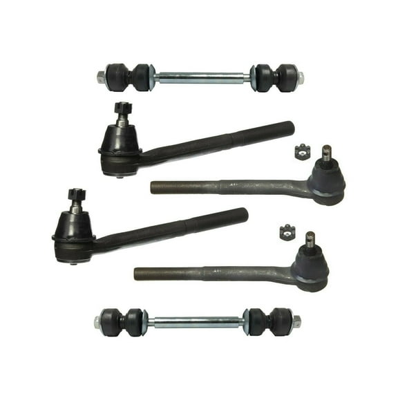 6 Pc New Suspension Kit Sway Bar End Link Inner Outer Tie Rod Ends Fits select: 1996-2003 CHEVROLET S TRUCK, 1996-2005 CHEVROLET BLAZER