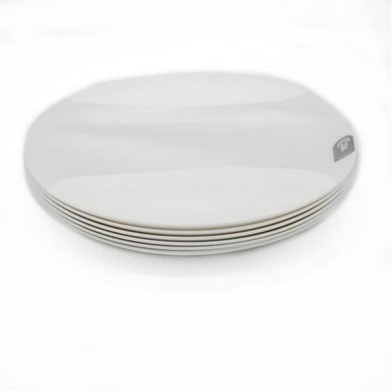 6-Pc Plastic Dish Set (Only dishes) 10 Inch Diameter BPA Free, White