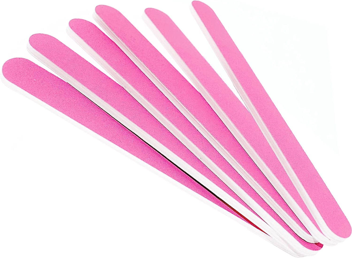 6 Pc Pro Double Sided Manicure Nail File Emery Boards Fine Grit Salon