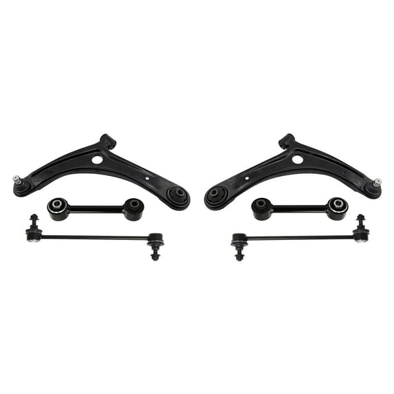 6 Pc Rear Lower Control Arms Forward Position + Front Lower Control Arms with Ball Joints + Sway Bar Links Suspension Kit Fits Dodge Caliber/Jeep Compass/Jeep Compass 2017 Mfr Body Code: MK