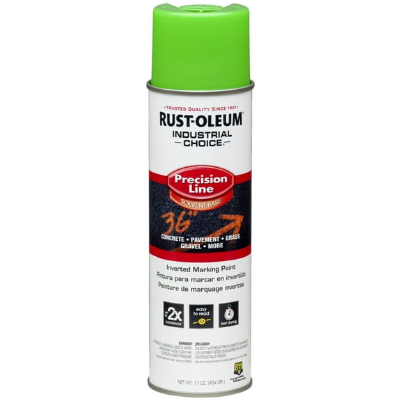 6 Pc, Rust-Oleum Apwa Green Inverted Striping Paint 17 Oz
