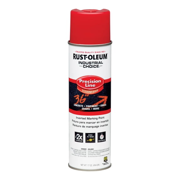 6 Pc, Rust-Oleum Industrial Choice Red Inverted Marking Paint 17 Oz
