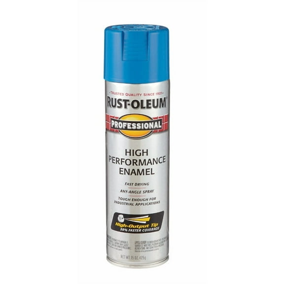 6 Pc, Rust-Oleum Professional Gloss Safety Blue Spray Paint 15 Oz