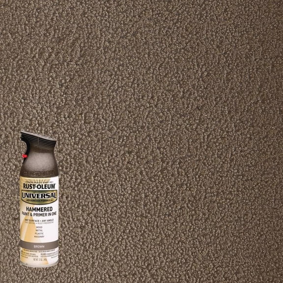 6 Pc, Rust-Oleum Universal Hammered Brown Spray Paint 12 Oz