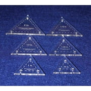 6 Pc Set Equilateral Triangles .75", 1", 1.25", 1.5", 1.75" and 2"