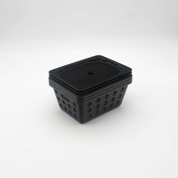 6-Pc Small Basket Set With Lid 7 x 5 x 3 Black