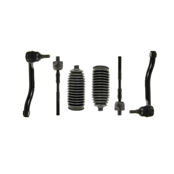 6 Pc Steering Front Inner & Outer Tie Rod End Passenger & Driver Side Rack & Pinion Bellow Boots Kit Fits select: 2007-2012 NISSAN ALTIMA
