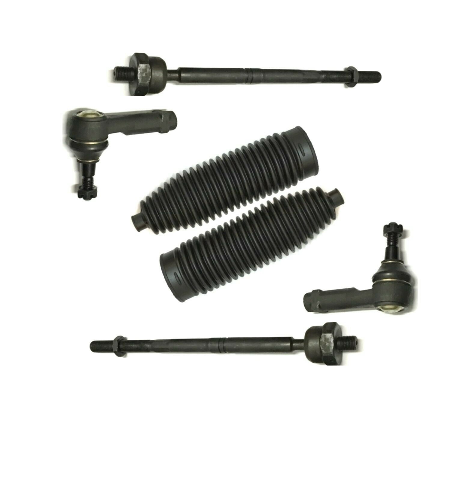 6 Pc Steering Kit Inner & Outer Tie Rod Ends, Rack and Pinion Bellows Fits select: 2004-2008 FORD F150, 2006-2008 LINCOLN MARK LT