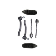 6 Pc Steering Kit Rack & Pinion Bellow Boots / Tie Rod Linkages Fits select 2003-2008 HONDA PILOT, 2001-2006 ACURA MDX