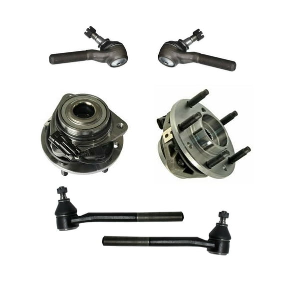6 Pc Suspension Kit Compatible with 4WD Models Inner Outer Tie Rod Ends Wheel Bearing & Hub Assembly Fits select: 1997-2004 CHEVROLET S TRUCK, 1998-2005 CHEVROLET BLAZER