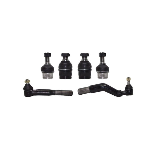 6 Pc Suspension Upper & Lower Ball Joints with Tie Rod Ends Steering Set Compatible with 4WD Models Fits select: 1999-2004 FORD F250, 1999-2004 FORD F350