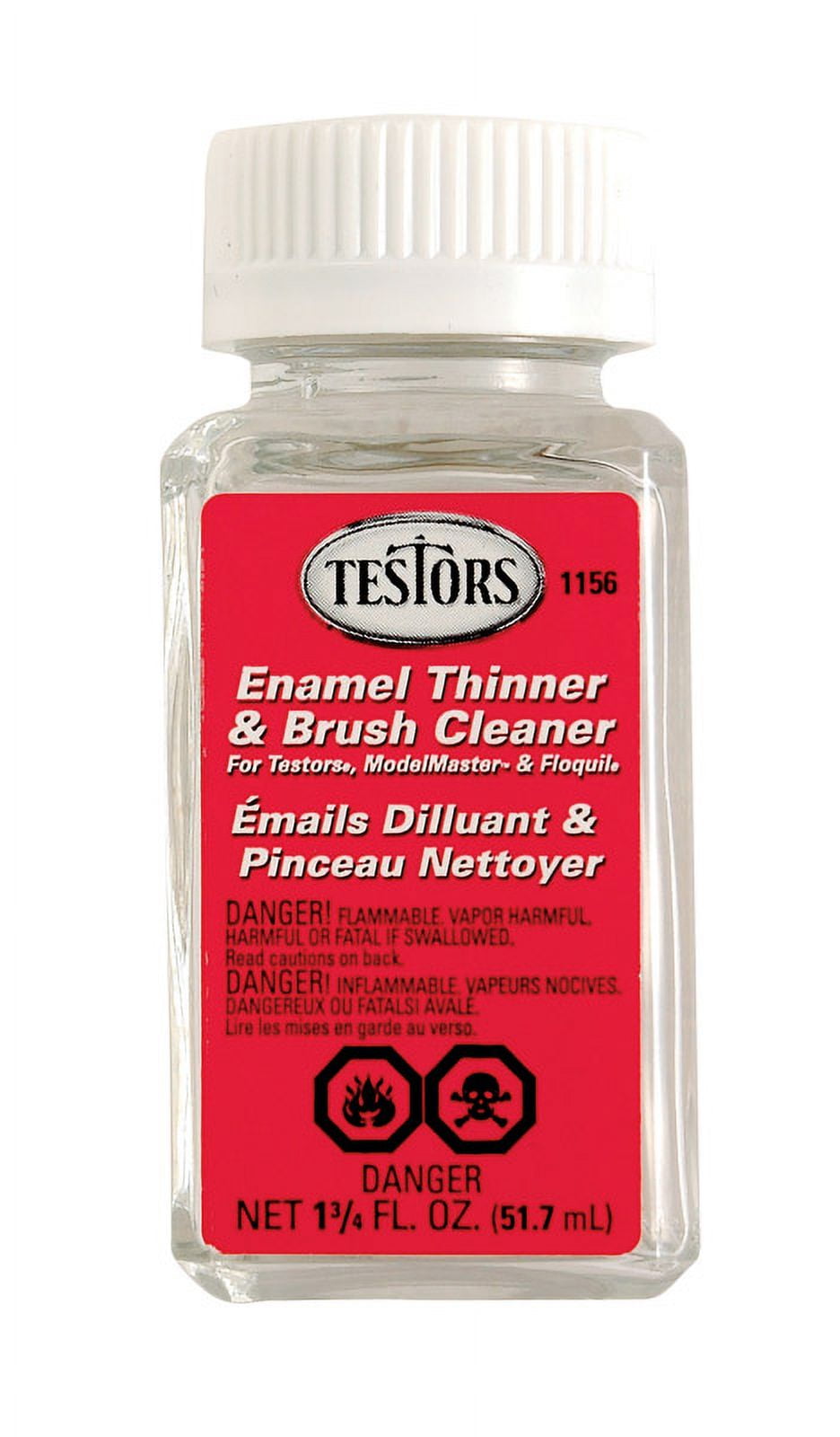 6 Pc, Testors Enamel Thinner 1.75 Oz
