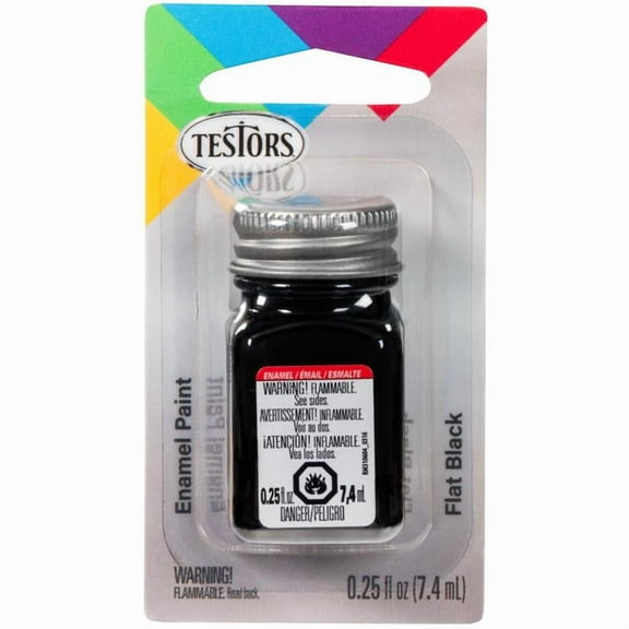 Testors Flat Black Hobby Paint 0.25 oz