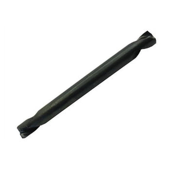6 Pcs, 1/4" Hss Black Oxide Double End Drill Bit, Qualtech, Dwdde1/4, Flute Length: 1/2"; Overall Length: 2-1/2"
