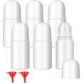 thumbnail image 1 of 6 Pcs 1.7oz /50ml Roll-on Bottles Empty Refillable Roller Roll On Bottles Containers with Caps Leak-Proof Deodorant Containers for DIY Deodorants Essential Oils Perfume Cosmetic with 2 funnels, 1 of 7