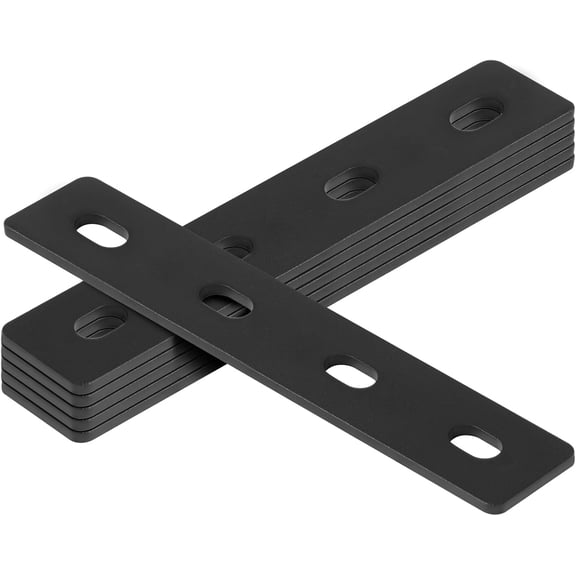 6 Pcs 10" x 1-1/2"Mending Plates, Slot for 1/2" Bolt, Slotted Flat Straight Bracket,5/32" Thick