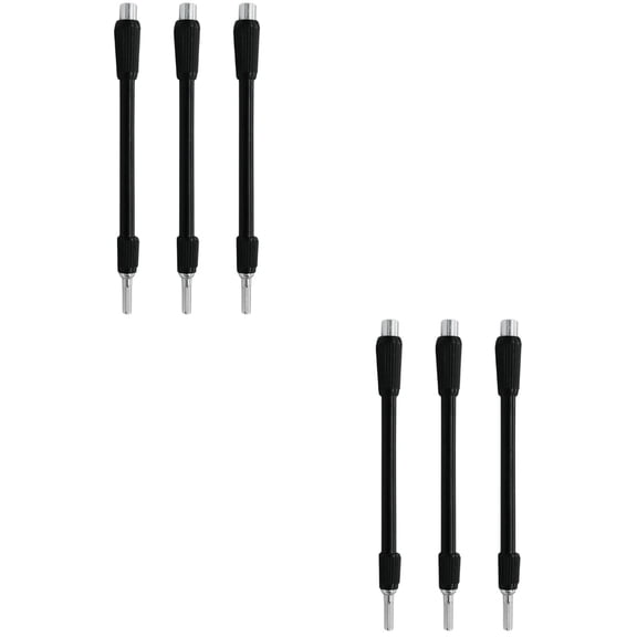 6 Pcs 129mm Flexible Extension Plastic Shaft Screw Drill Tool Bit Holder Connection Adapter (Black)