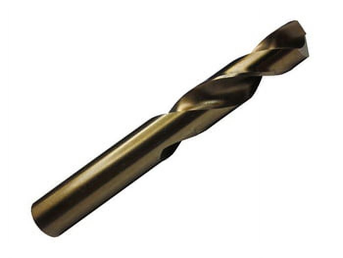 6 Pcs, #13 Cobalt Gold Heavy Duty Split Point Stub Drill Bit, D/Astco13, Flute Length: 1-1/8"; Overall Length: 2-3/16"; Shank Type: Round; Number Of Flutes: 2 Cutting Direction: Right Hand - image 1 of 1