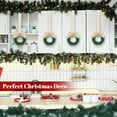thumbnail image 1 of 6 Pcs 18.5*5.1 Inch Christmas Mini Cabinet Wreaths with Ribbon Bows Red Berry Artificial Small Kitchen Wreath for Window Front Door Farmhouse Wall Xmas Decorations(White), 1 of 6