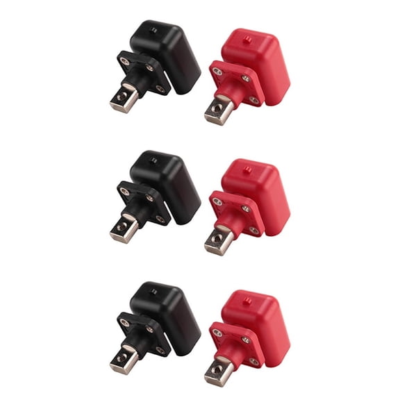 6 Pcs 200A All-Copper Lithium Battery Post High-Current Copper Terminal Battery Connector Energy Storage Terminal(B)