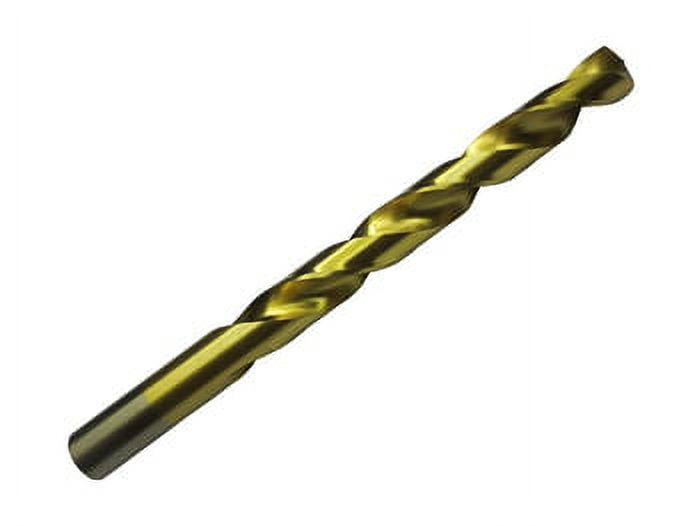 6 Pcs, #23 Tin Coated Jobber Length Drill Bit, Dwdtn23, Flute Length: 2"; Overall Length: 3-1/8"