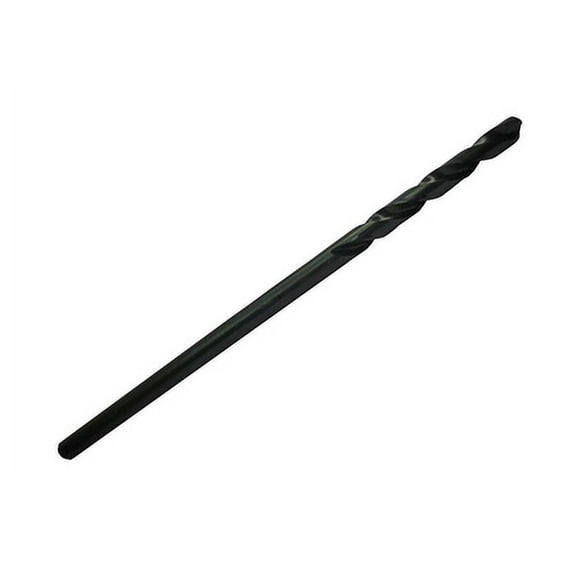 6 Pcs, #23 X 6" Hss Black Oxide Aircraft Extension Drill Bit, Qualtech, Dwda/Cx623, Flute Length: 2"; Overall Length: 6"