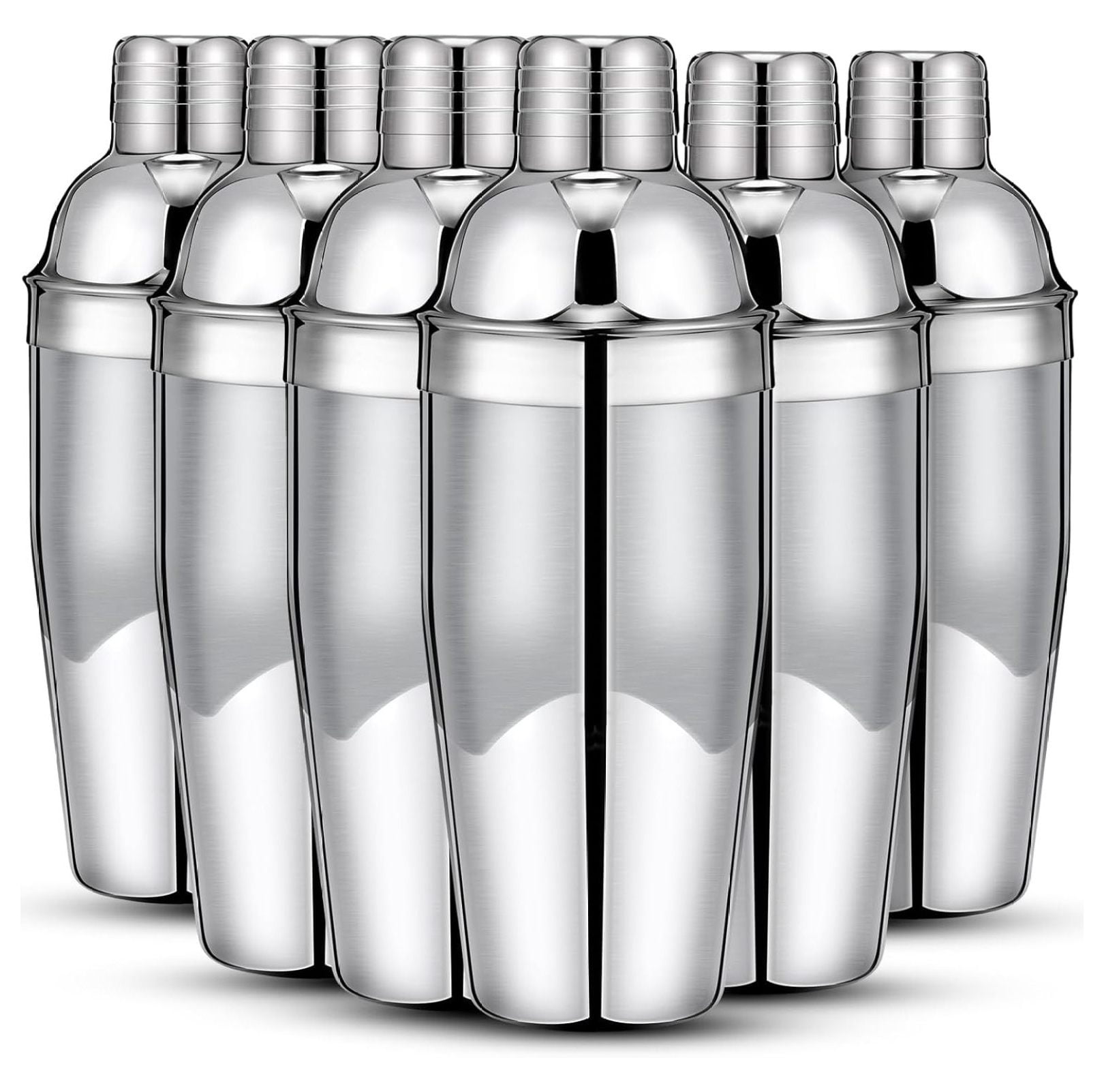 6 Pcs 25 oz Stainless Steel Cocktail Shaker No Leaks Martini Shaker