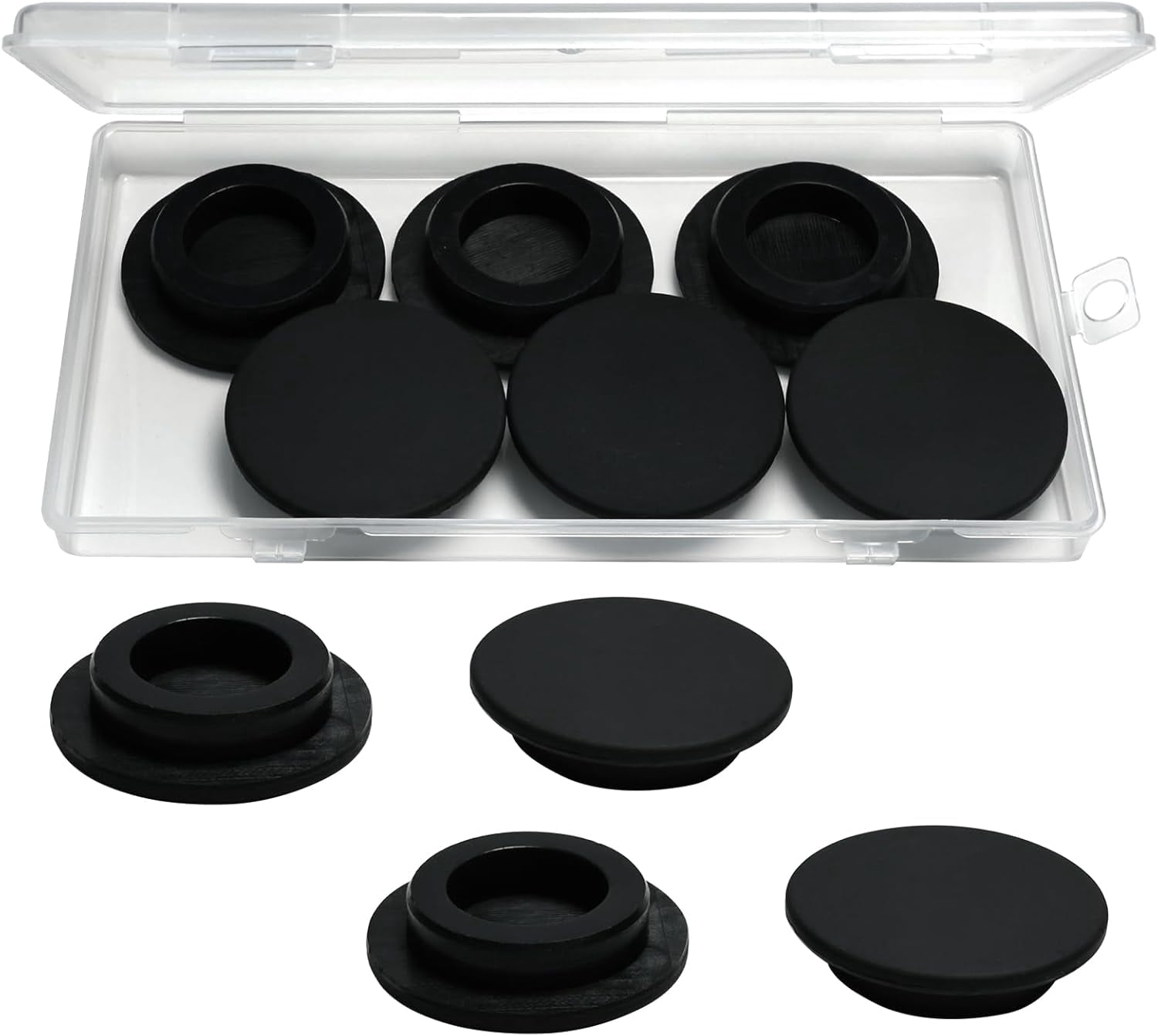 6 Pcs 29 mm/1-1/8 In Silicone Rubber Plug for 29-30mm Small Round Holes ...