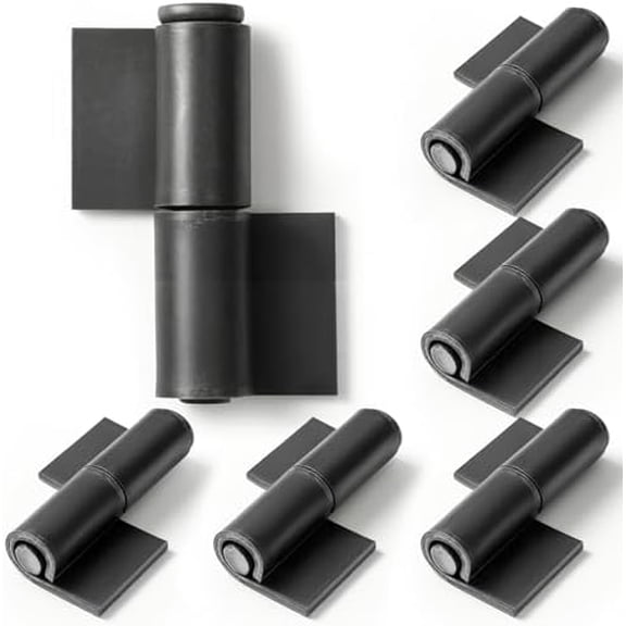 6 Pcs 3-1/4" x 1-5/8" Heavy Duty Weld on Gate Hinges Weldable Barrel Style Steel Hinges Detachable Pin 4 Gauge Thick for Trailer Garage Industrial Doors Metal Driveway Gate