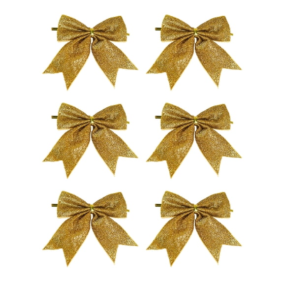 6 Pcs 3.5 Inch Ribbon Bows Craft Twist Tie Bow for Packages Gift Wrapping Crafts Wedding Favors Christmas Decor