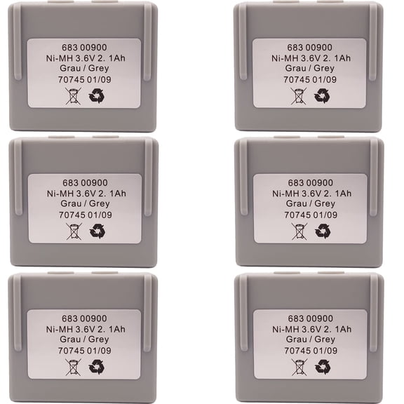 6 Pcs 3.6V 2100mAh 2.1Ah 683 00900 Battery 68300900 for HETRONIC Remote Control
