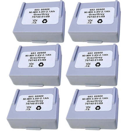 6 PCS 3.6V 2100mAh 2.1Ah Battery 68300900 for HETRONIC Remote Control