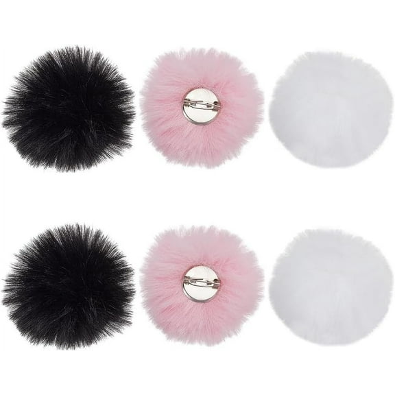 6 Pcs 3 Colors for Shoes Detachable Pom Pom Plush Pompom Ball Brooch Fluffy Shoe Clips Fur Pom Ball Mixed Color