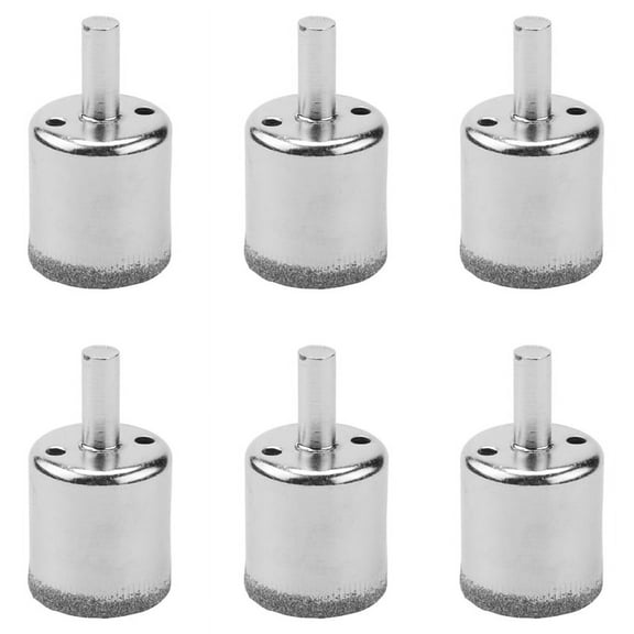6 Pcs 30mm Diamond Tipped Tile Ceramic Glass Hole Saw Drill Bit