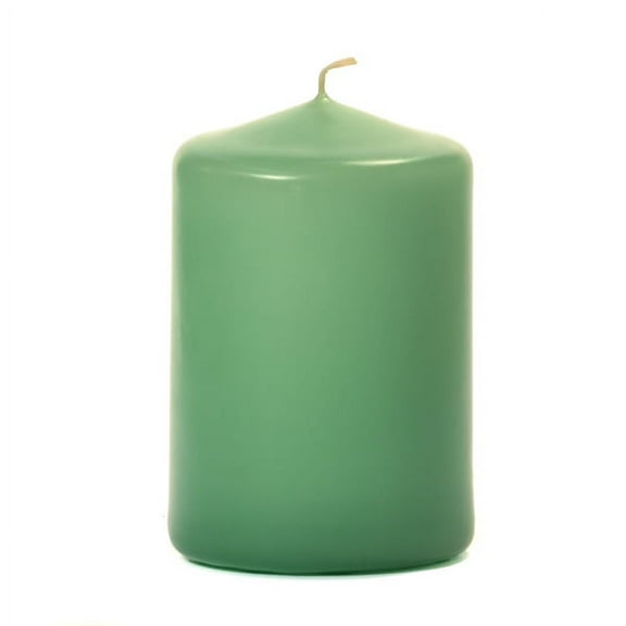 6 Pcs, 3x4 Mint Green Pillar Candles Unscented 3 in. diameterx4.5 in. tall